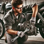 A man with glasses that manually turn the engine on your Yamaha V-Star 1600.