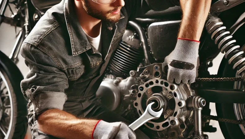 A man with glasses that manually turn the engine on your Yamaha V-Star 1600.